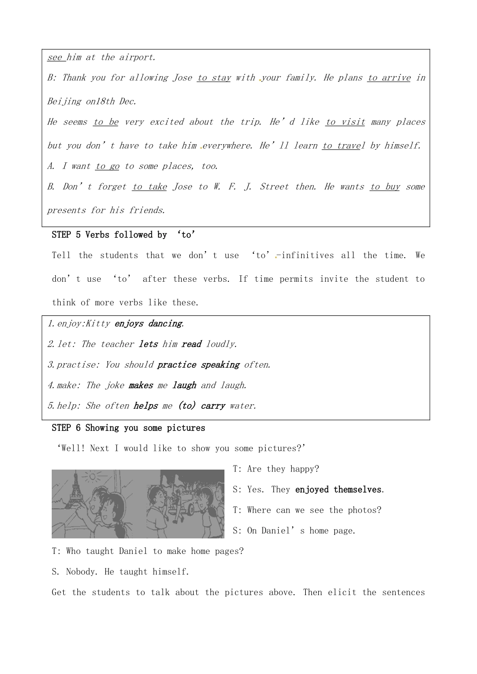 江苏省东台市唐洋镇中学八年级英语上册《Unit 3 A day out Grammar 2》教案 牛津版_第3页
