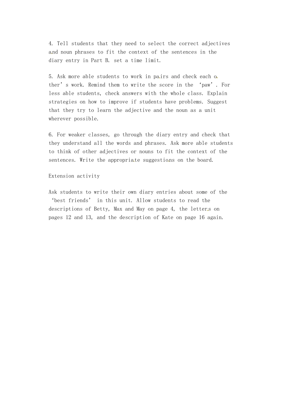 江苏省东台市唐洋镇中学八年级英语上册《Unit 1 Friends Check out》教案1 牛津版_第2页