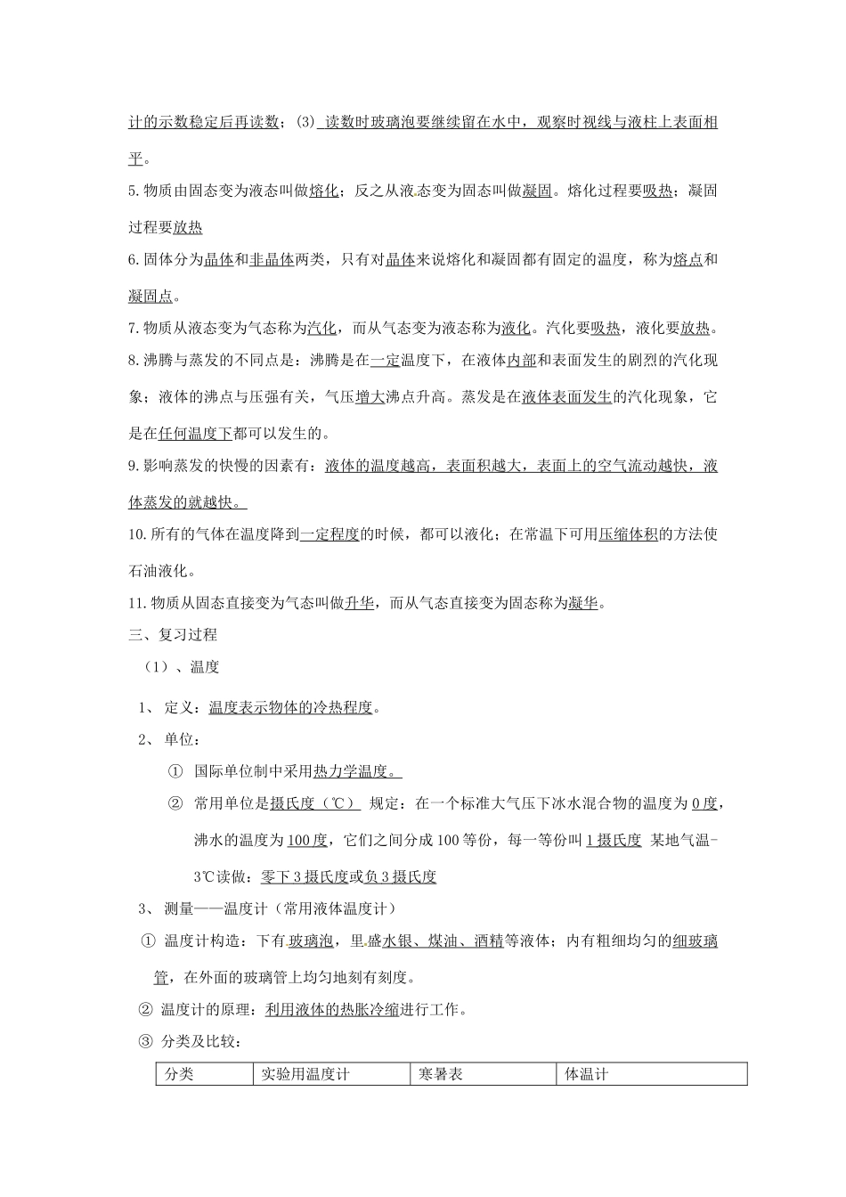 江苏省东台市唐洋镇中学八年级物理上册《第二章 物态变化（第一课时）》教案 苏科版_第2页