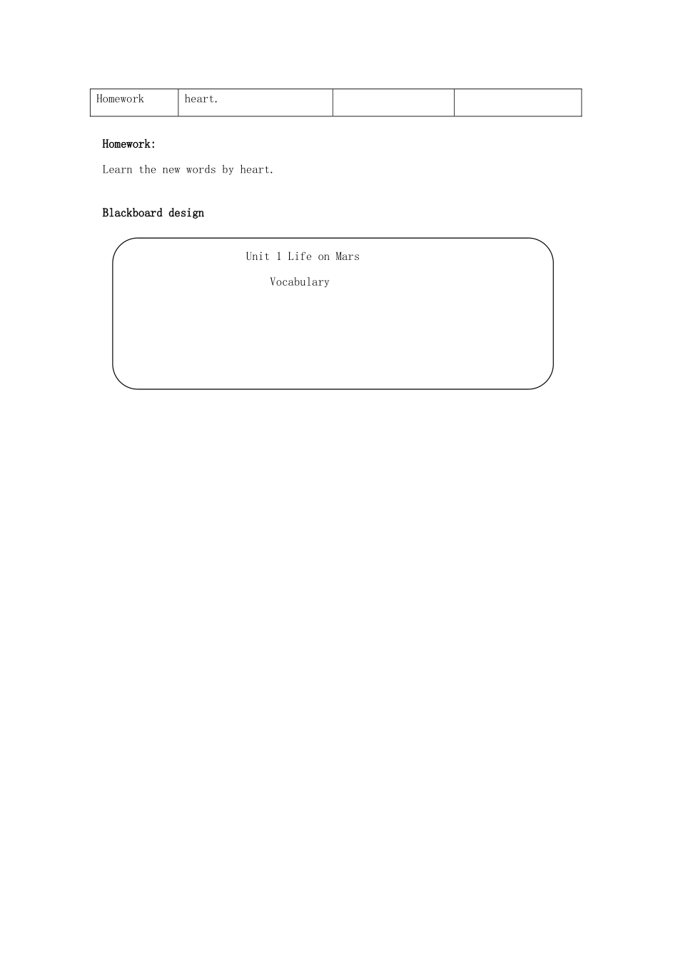 江苏省东台市唐洋镇中学九年级英语下册《Unit 1 Living on Mars Vocabulary》教案 牛津版_第3页