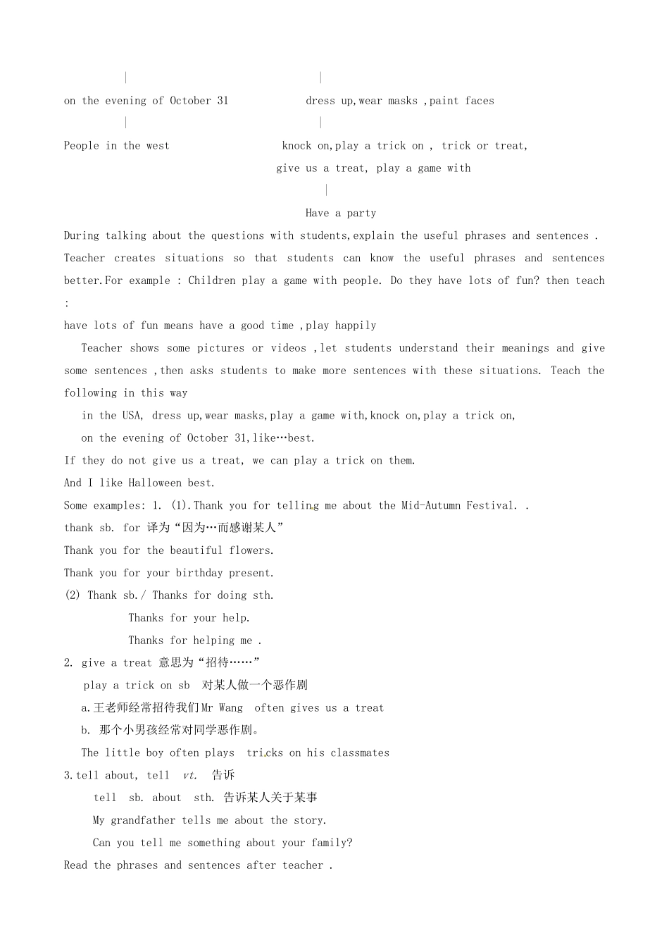 江苏省东台市唐洋镇中学七年级英语上册《Unit 5 Let’s celebrate Reading II》教案 （新版）牛津版_第2页