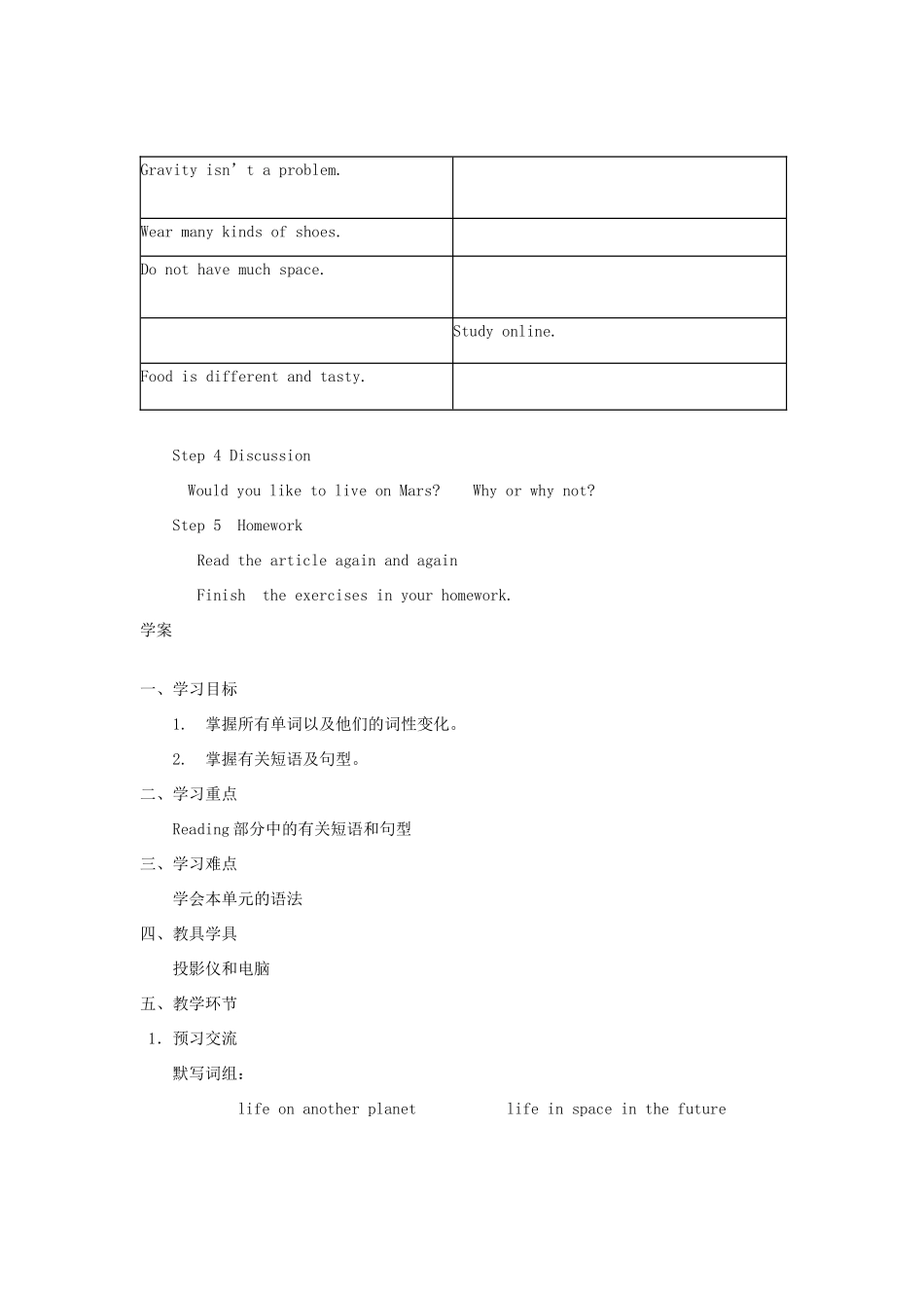 江苏启东市教研中心九年级英语下册 Unit 1 Period 2 教案+学案+配套练习 牛津版_第3页