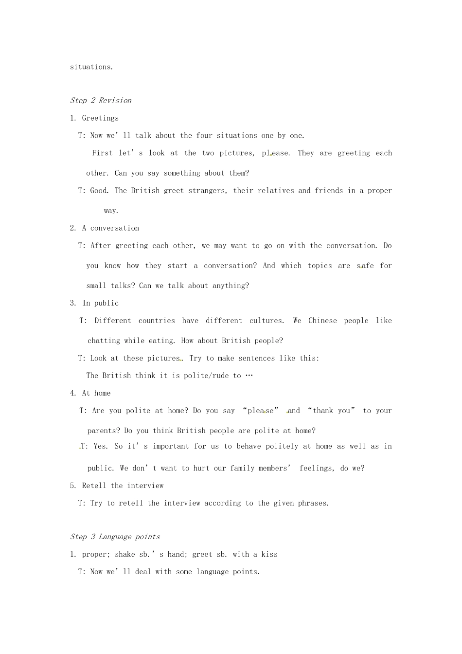 校八年级英语下册 Unit 5 Good manners Reading（II）教案 （新版）牛津版-（新版）牛津版初中八年级下册英语教案_第2页