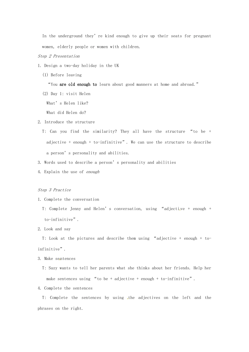 校八年级英语下册 Unit 5 Good manners Grammar教案 （新版）牛津版-（新版）牛津版初中八年级下册英语教案_第2页