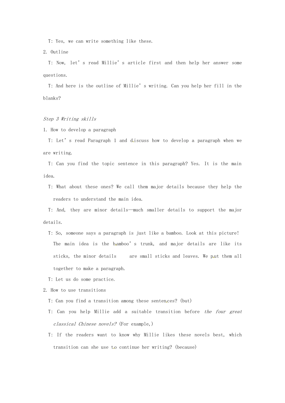 校八年级英语下册 Unit 4 A good read Task教案 （新版）牛津版-（新版）牛津版初中八年级下册英语教案_第2页