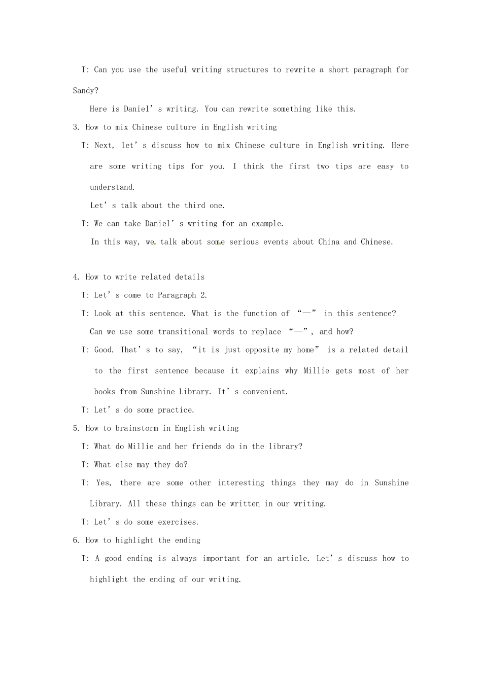 校八年级英语下册 Unit 4 A good read Task教案 （新版）牛津版-（新版）牛津版初中八年级下册英语教案_第3页