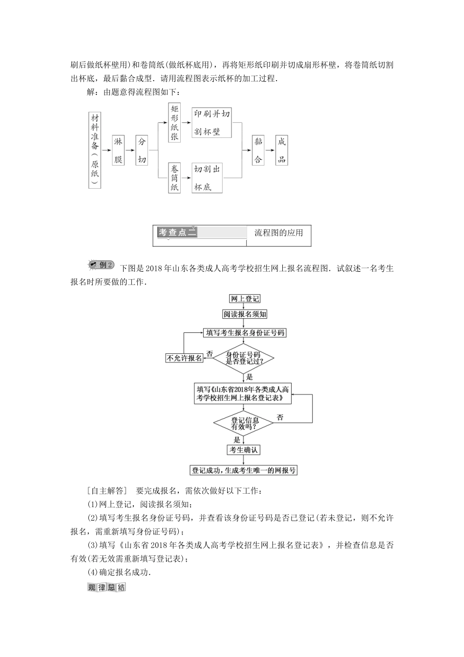 高中数学 第6章 框图 6.2 工序流程图讲义（含解析）湘教版选修1-2-湘教版高二选修1-2数学教案_第2页