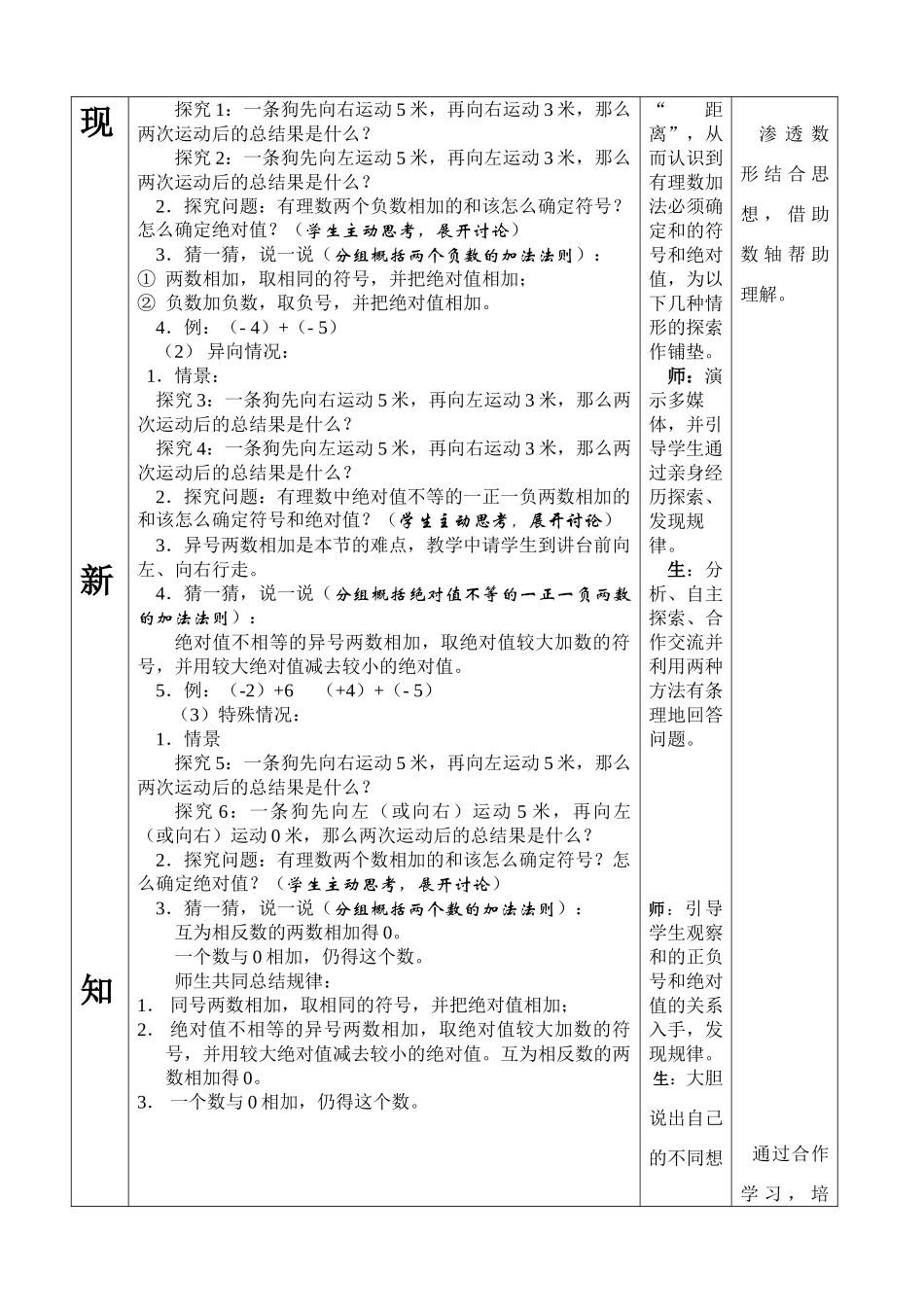 有理数加法教案－福建－安溪恒兴中学－刘菲芬_第2页