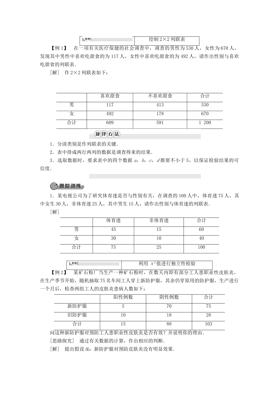 高中数学 第3章 统计案例 3.1 立性检验讲义 苏教版选修2-3-苏教版高二选修2-3数学教案_第3页
