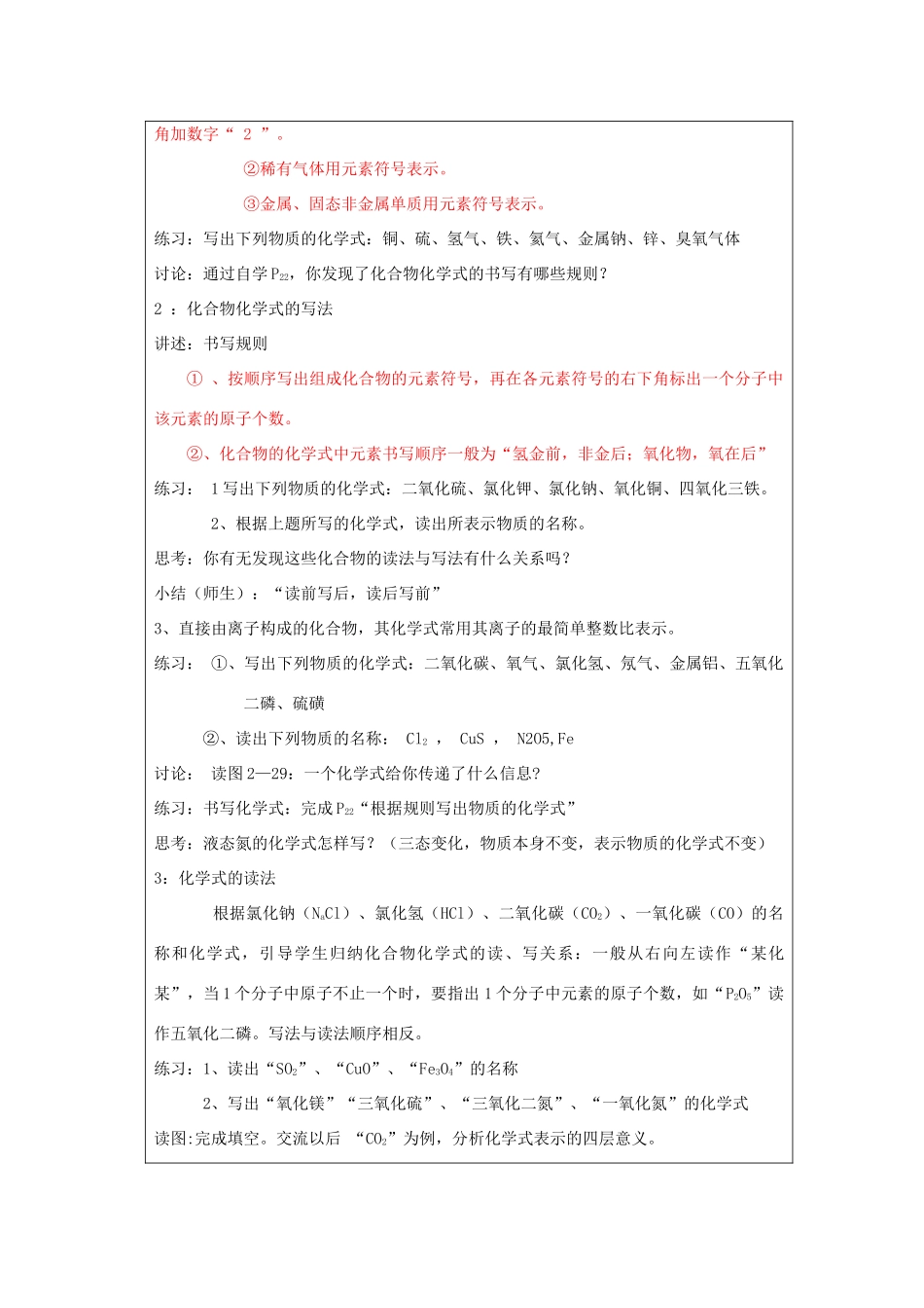 春八年级科学下册 2.6《表示物质的符号》教案 浙教版-浙教版初中八年级下册自然科学教案_第2页
