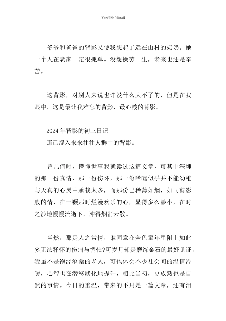 2024年背影的初三日记_第2页