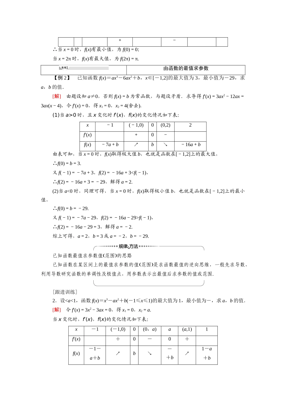 高中数学 第3章 导数及其应用 3.3 3.3.3 函数的最大（小）值与导数（教师用书）教案 新人教A版选修1-1-新人教A版高二选修1-1数学教案_第3页