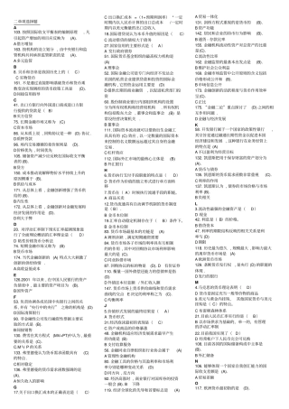 2012金融学网考答案
