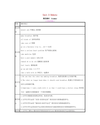 春九年级英语下册 Unit 3 Robots（第4课时）Grammar教案 （新版）牛津版-（新版）牛津版初中九年级下册英语教案