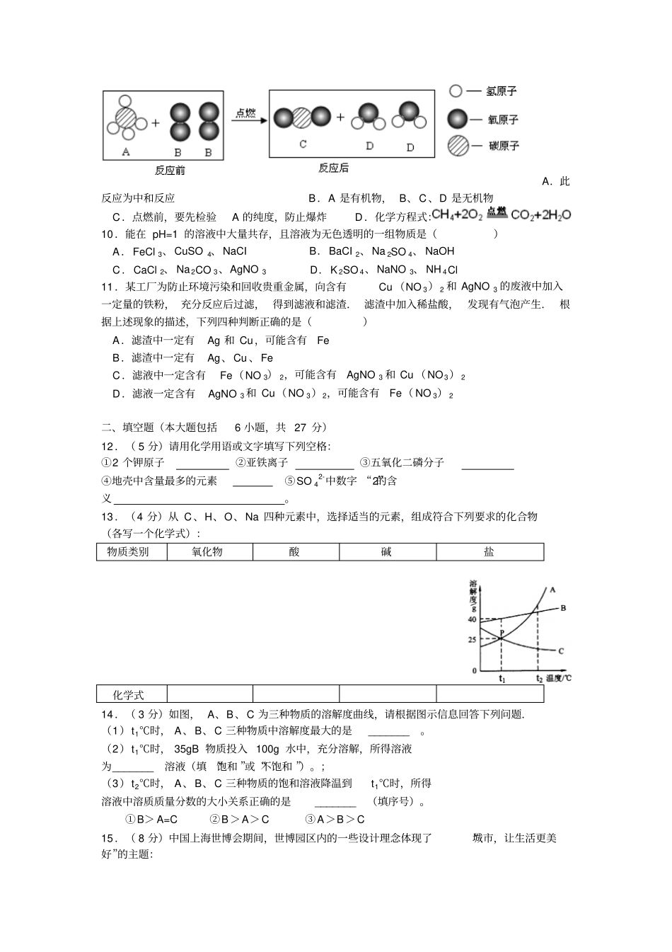2012重庆中考化学_第2页