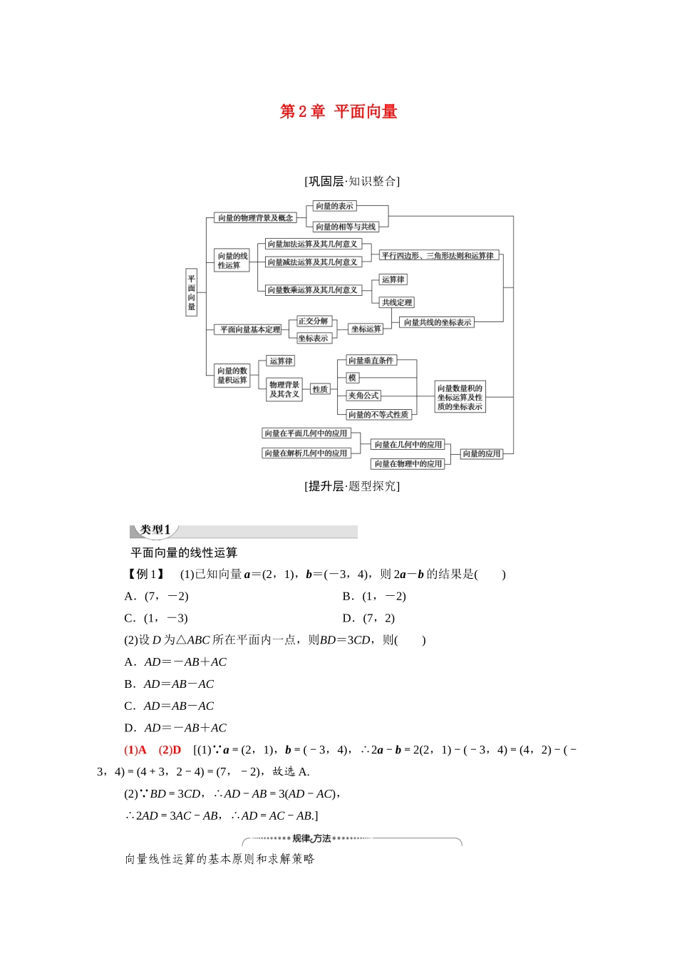 高中数学 第2章 平面向量章末综合提升（教师用书）教案 北师大版必修4-北师大版高二必修4数学教案_第1页