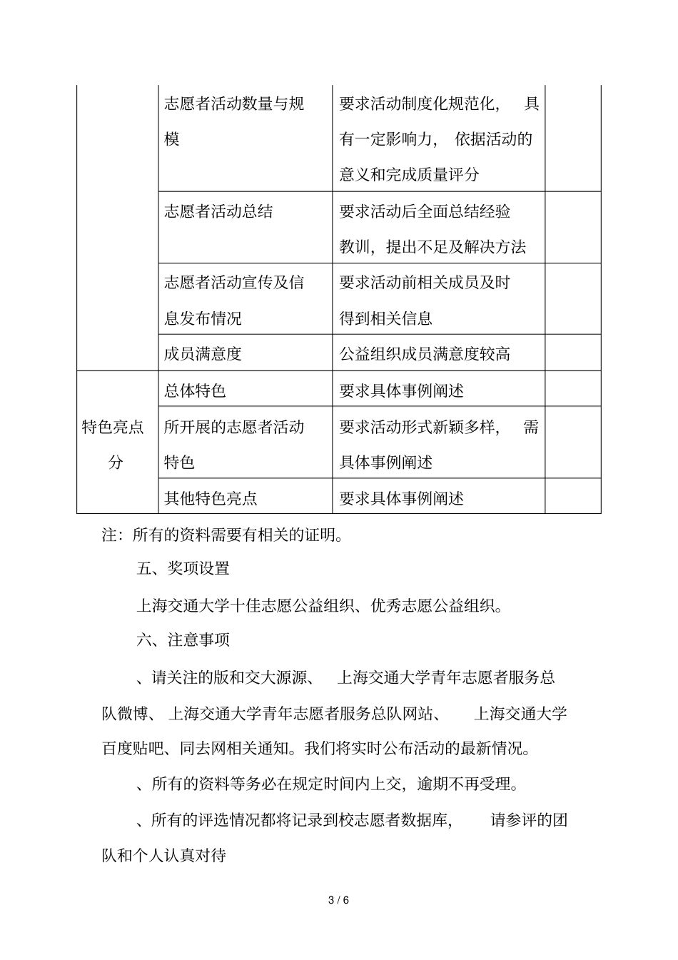 20132014学年优秀志愿公益组织评选细则_第3页