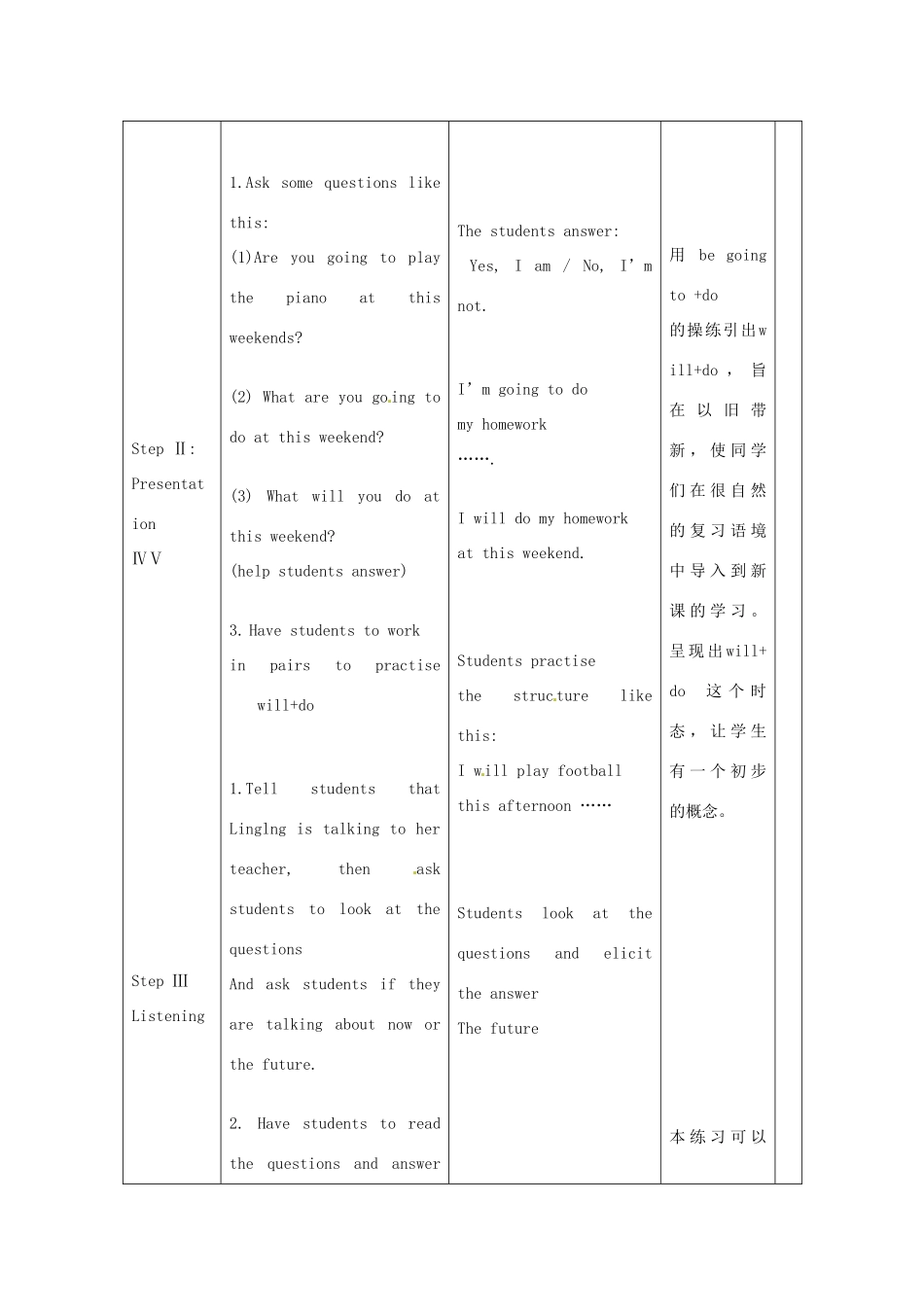 春七年级英语下册 Module 4 Unit 1 Everyone will study at home教案 （新版）外研版-（新版）外研版初中七年级下册英语教案_第2页