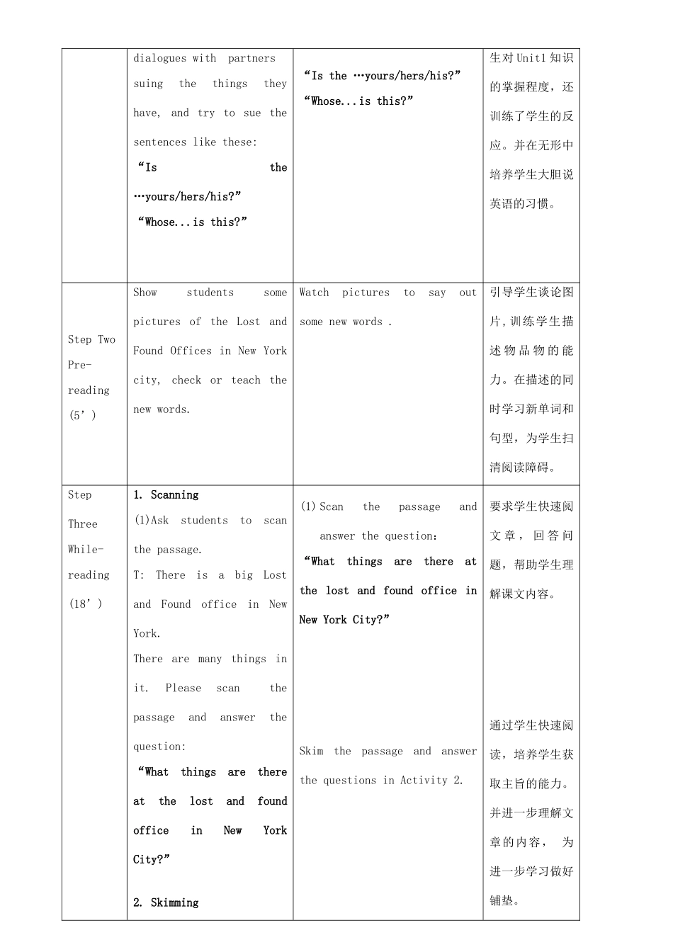 春七年级英语下册 Module 1 Lost and found Unit 2 Are they yours教案 （新版）外研版-（新版）外研版初中七年级下册英语教案_第2页