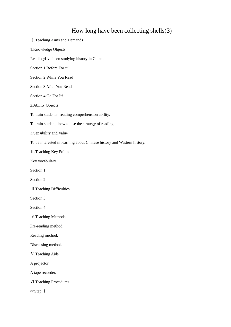 新课标人教版八年级英语下册How long have been collecting shells(3)_第1页