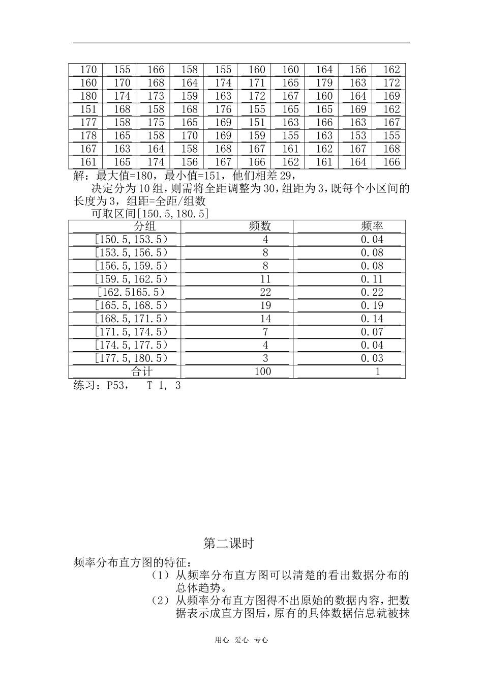 高中数学 用样本的频率分布估计总体分布（2课时）教案 苏教版必修3_第2页