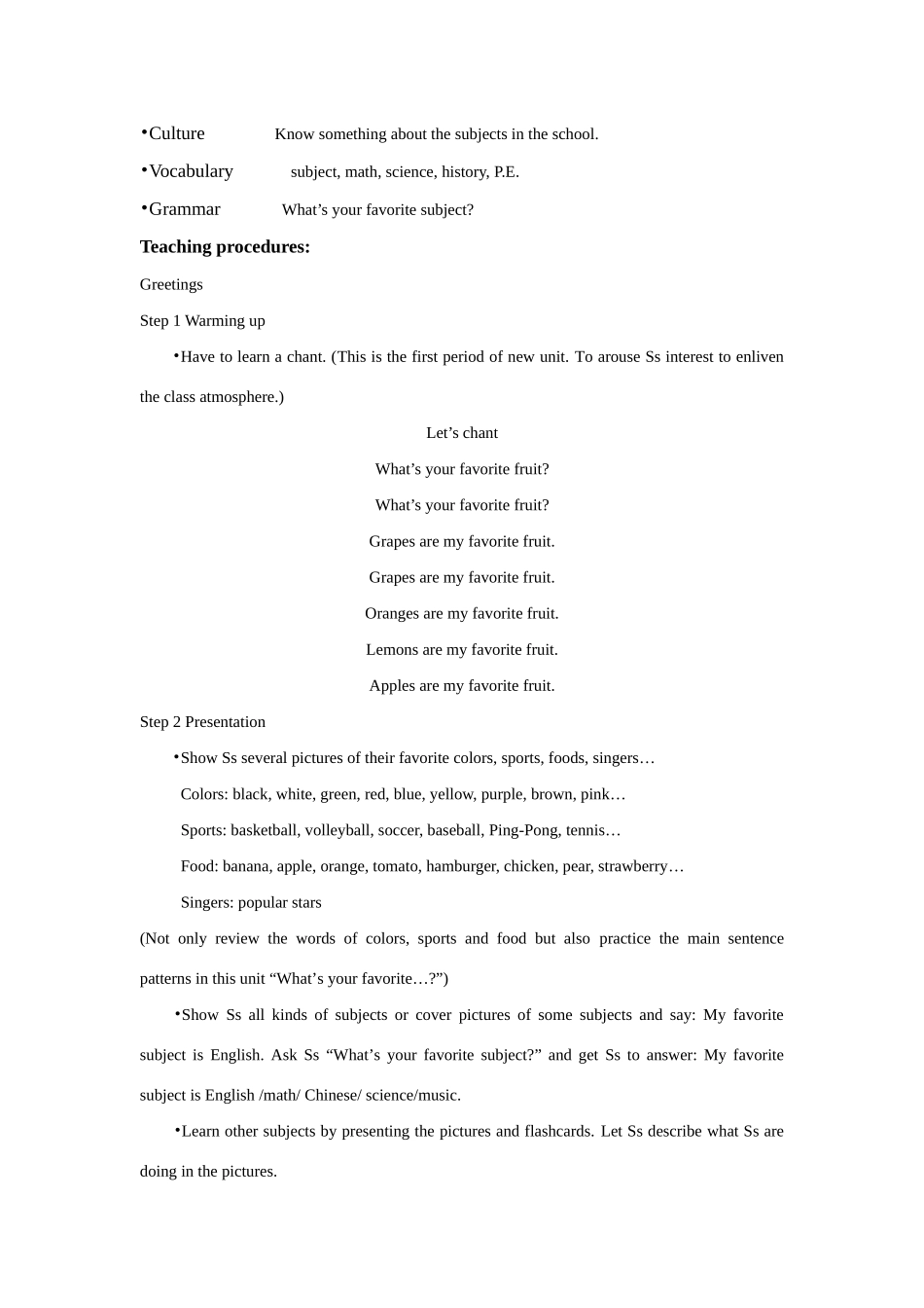 新目标七年级英语(上)unit12教案_第3页