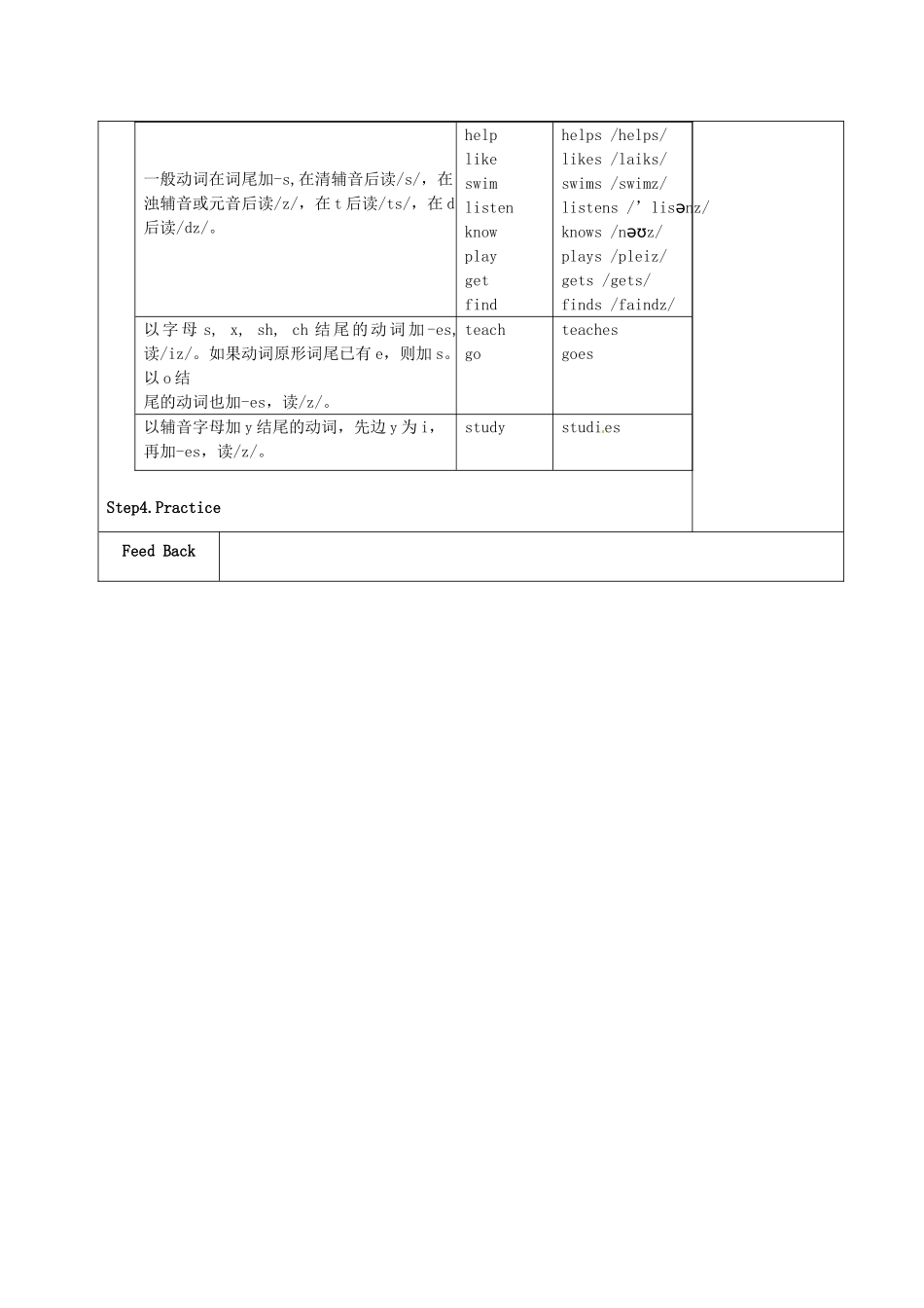 新疆精河县七年级英语上册 Units 5-9 Review Unit 5复习教案 （新版）人教新目标版-（新版）人教新目标版初中七年级上册英语教案_第3页