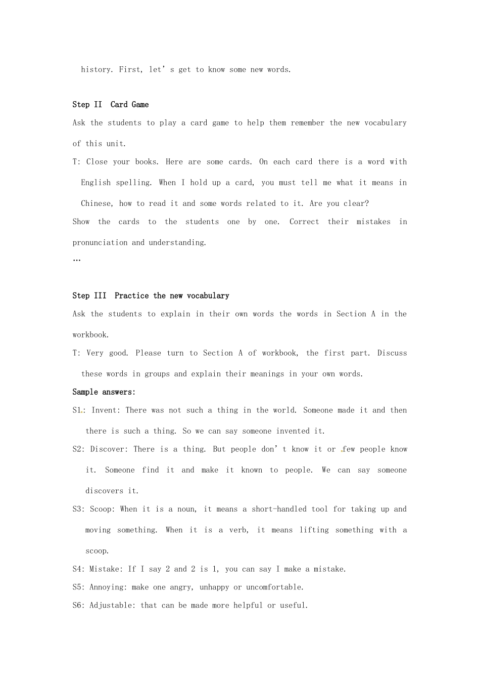 新疆石河子市第八中学九年级英语全册 Unit 9 When was it invented Vocabulary教案 人教新目标版_第2页