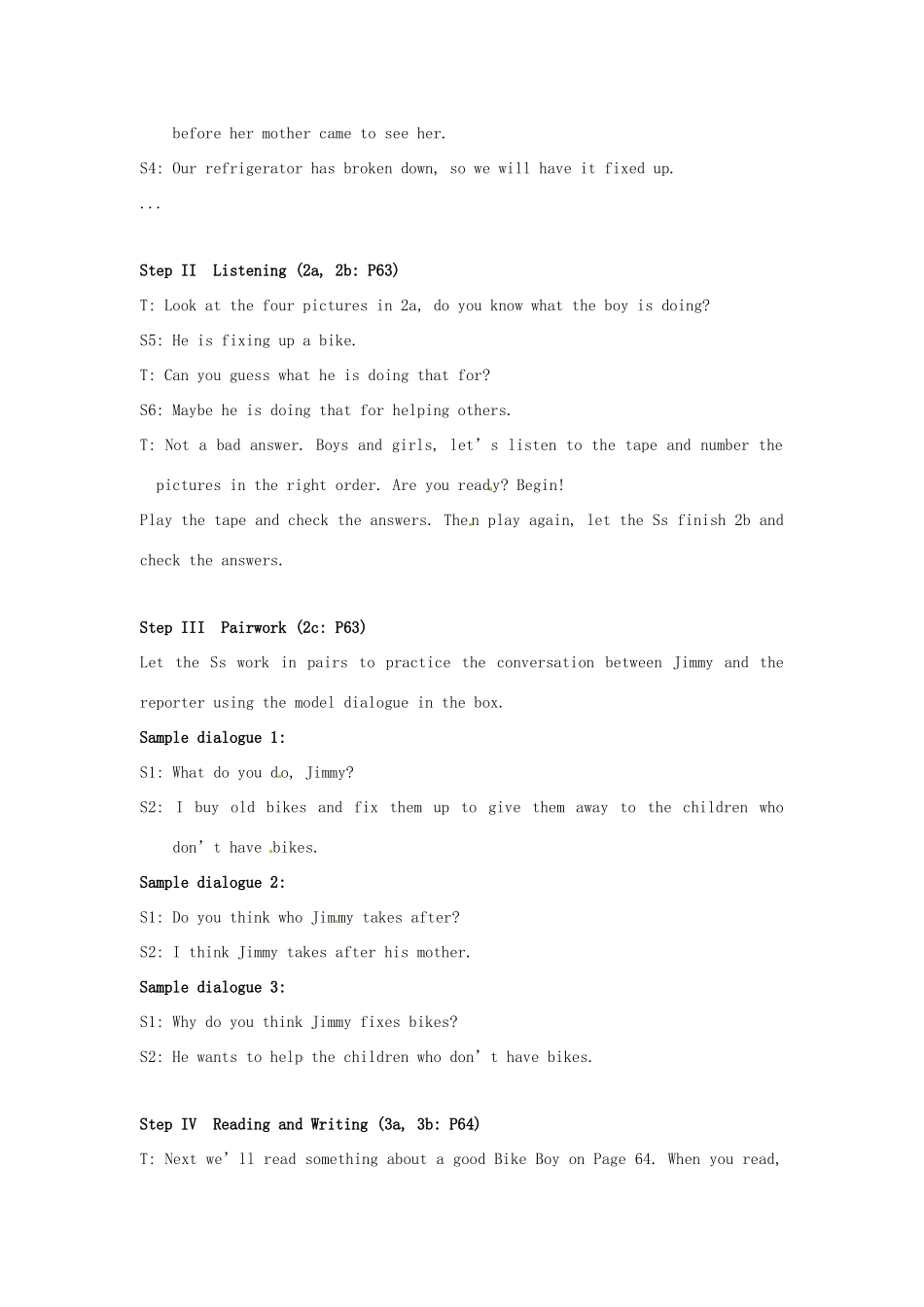 新疆石河子市第八中学九年级英语全册 Unit 8 I’ll help clean up the city parks Integrated skills教案 人教新目标版_第2页