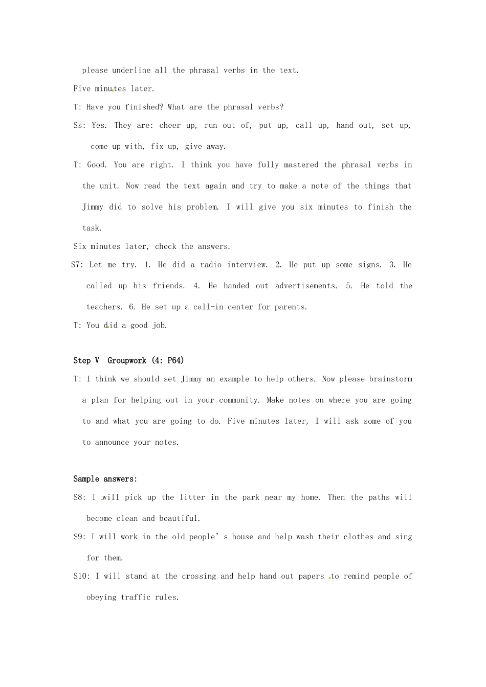 新疆石河子市第八中学九年级英语全册 Unit 8 I’ll help clean up the city parks Integrated skills教案 人教新目标版_第3页