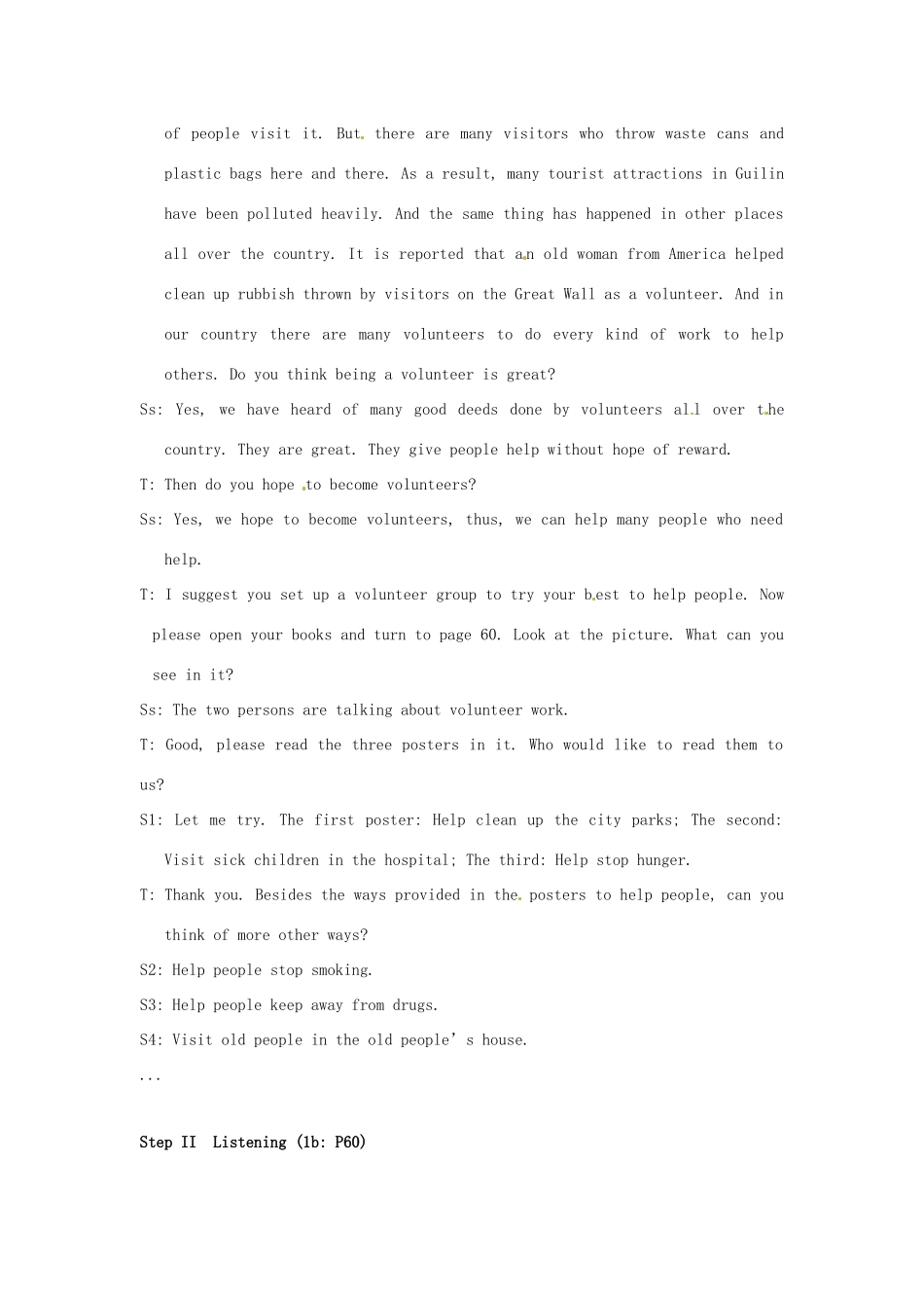 新疆石河子市第八中学九年级英语全册 Unit 8 I’ll help clean up the city parks教案（1） 人教新目标版_第2页