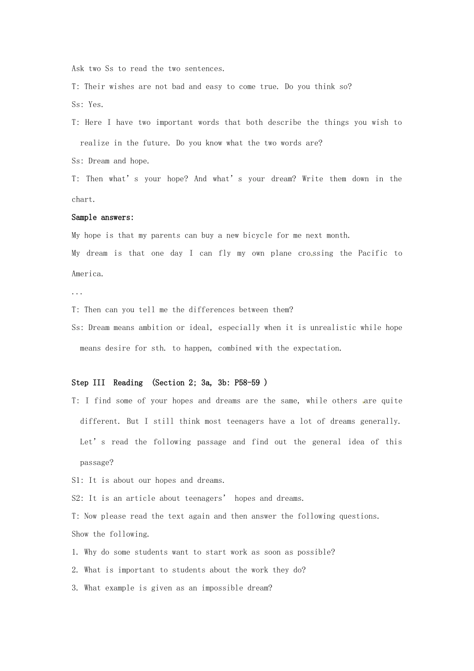 新疆石河子市第八中学九年级英语全册 Unit 7 Where would you like to visit Reading教案 人教新目标版_第2页