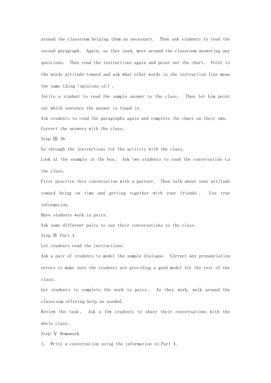 新疆石河子市第八中学九年级英语全册 Unit 12 You’ re supposed to shake hands Period 3教案 人教新目标版_第2页