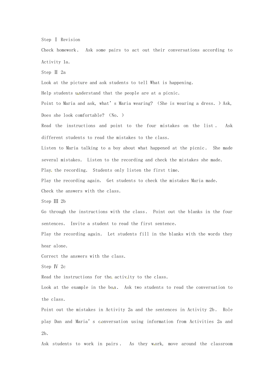 新疆石河子市第八中学九年级英语全册 Unit 12 You’ re supposed to shake hands Period 2教案 人教新目标版_第2页