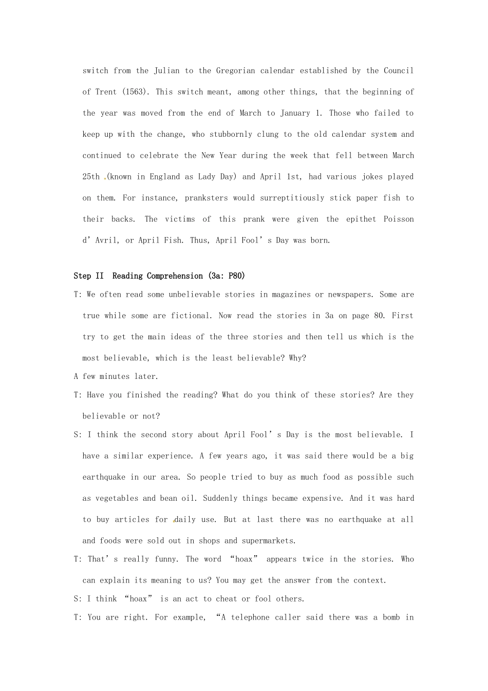 新疆石河子市第八中学九年级英语全册 Unit 10 By the time I got outside, the bus had already left Reading and Writing教案 人教新目标版_第2页