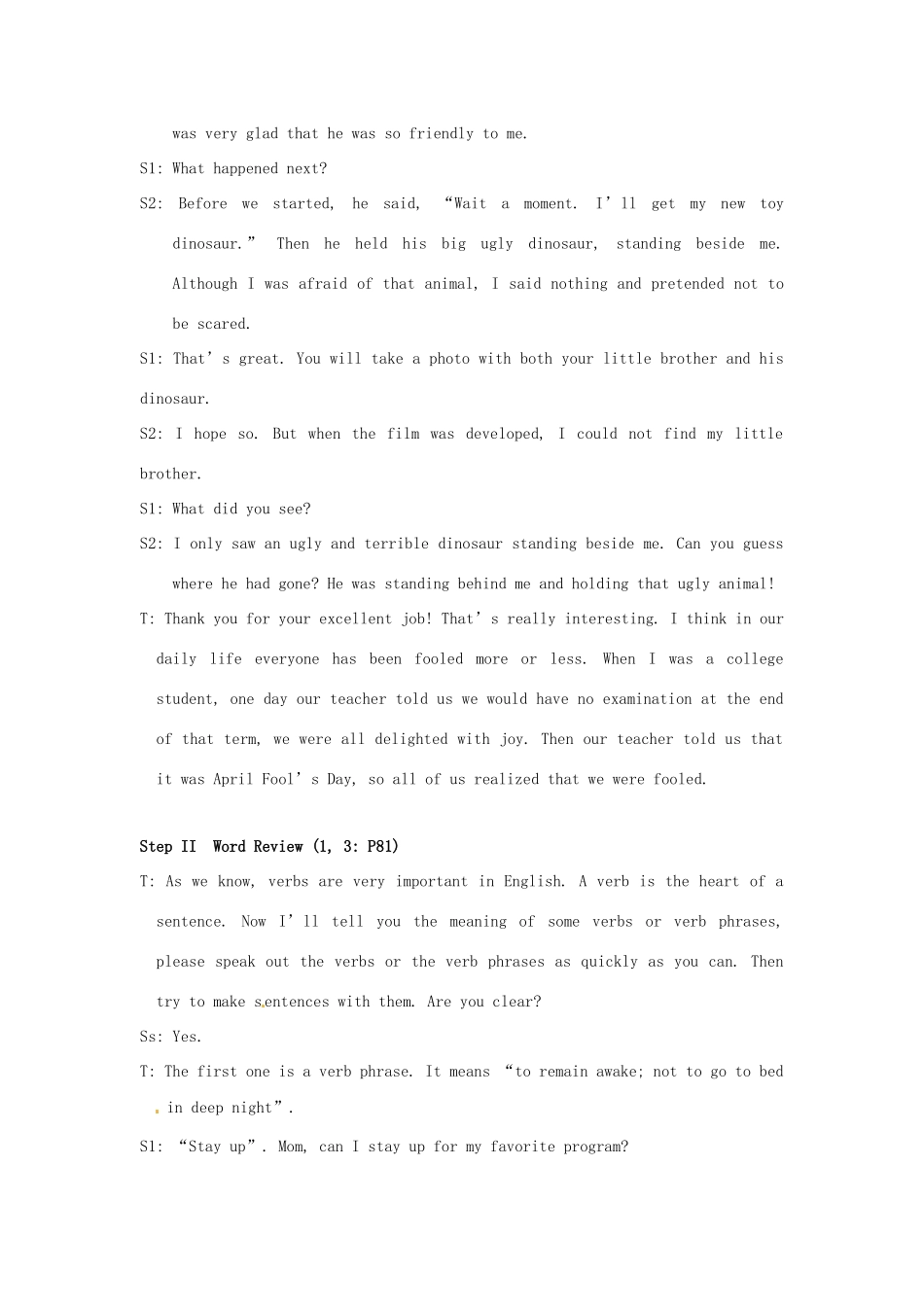 新疆石河子市第八中学九年级英语全册 Unit 10 By the time I got outside, the bus had already left Integrated skills教案 人教新目标版_第2页