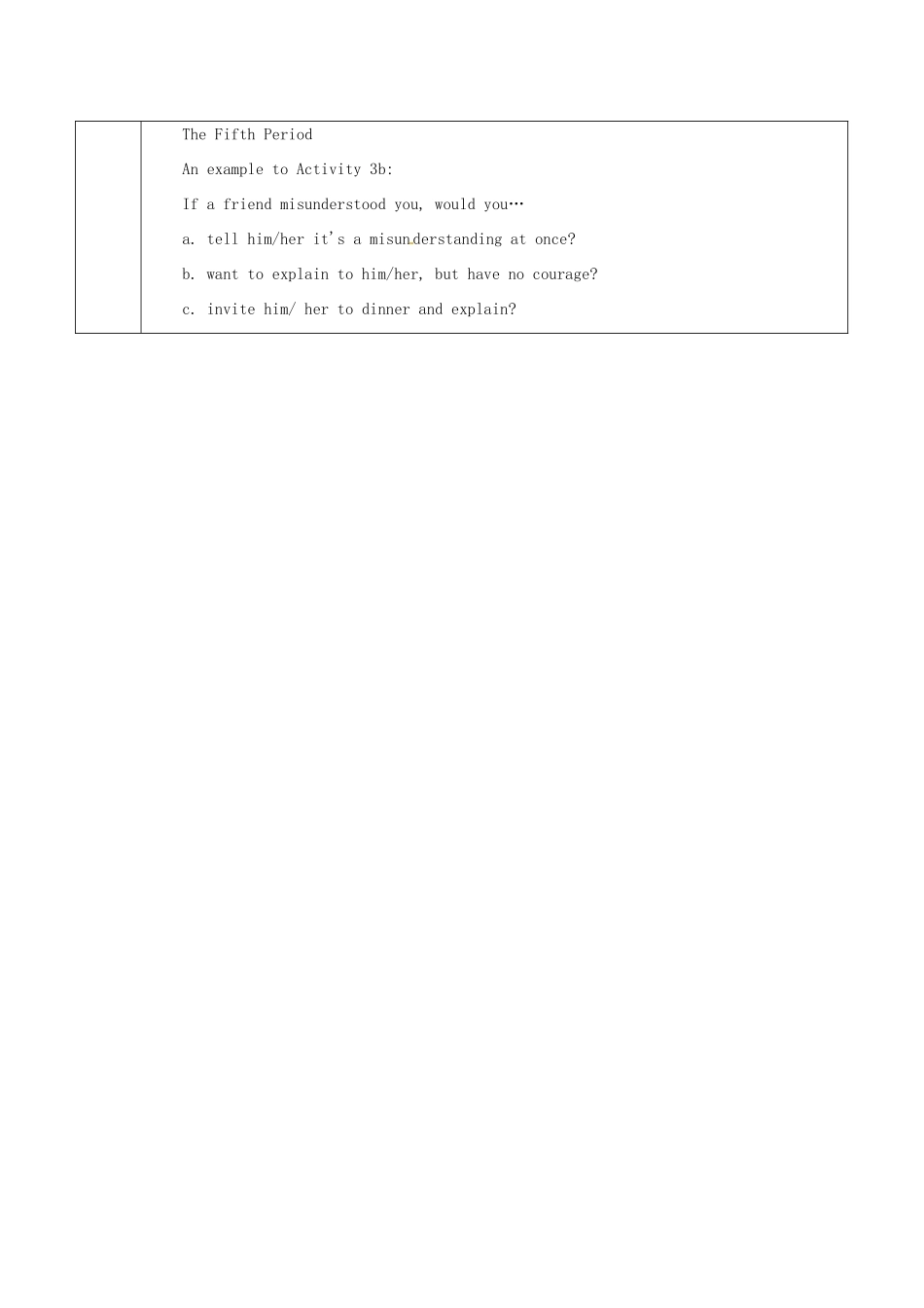 新疆生产建设兵团第五师八十六团第一中学九年级英语全册 Unit 4 What would you do第五课时教学设计 人教新目标版_第2页