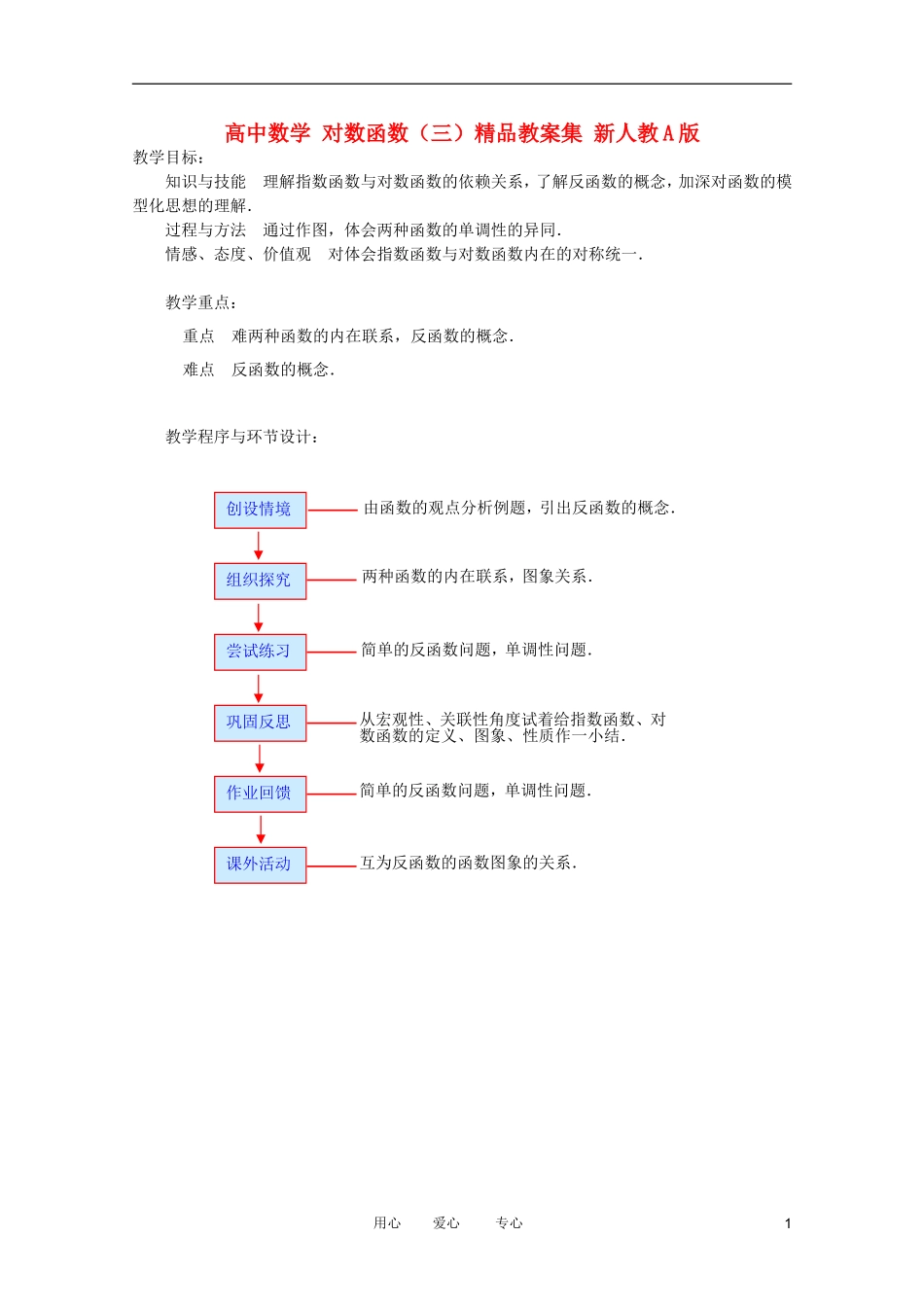 高中数学 对数函数（三）精品教案集 新人教A版_第1页