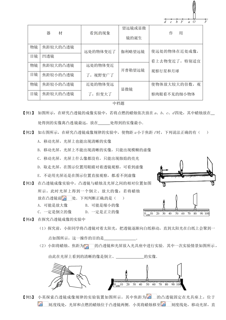 新疆巴州蒙古族高级中学八年级物理《透镜成像规律应用》教案 人教新课标版_第2页