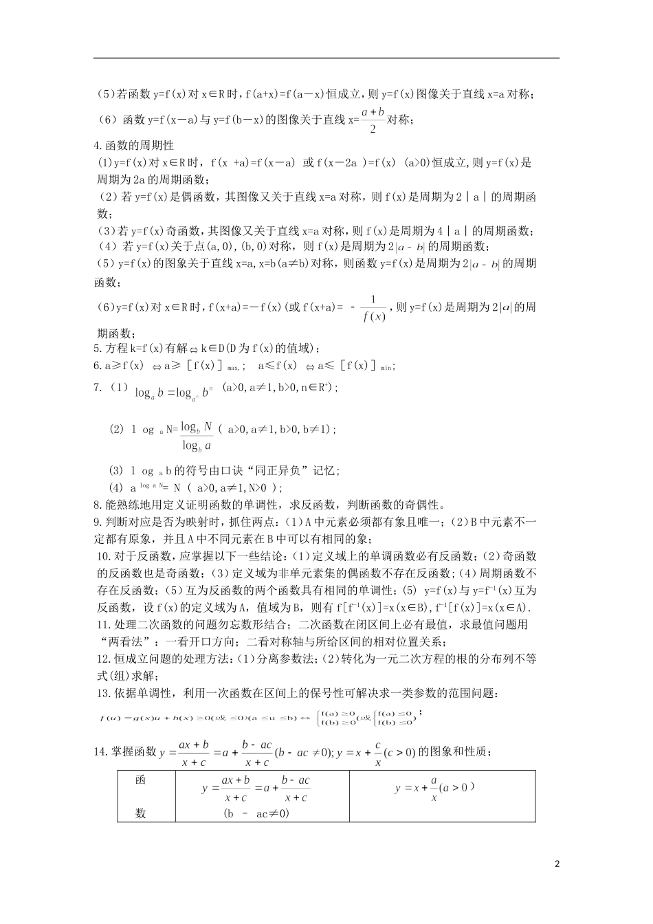 高中数学 基本知识基本思想基本方法复习教案_第2页