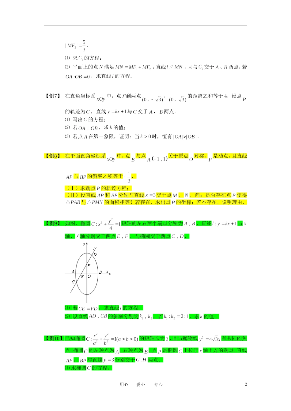 高中数学 圆锥曲线综合 板块六 与原点相关的问题完整讲义（学生版）_第2页
