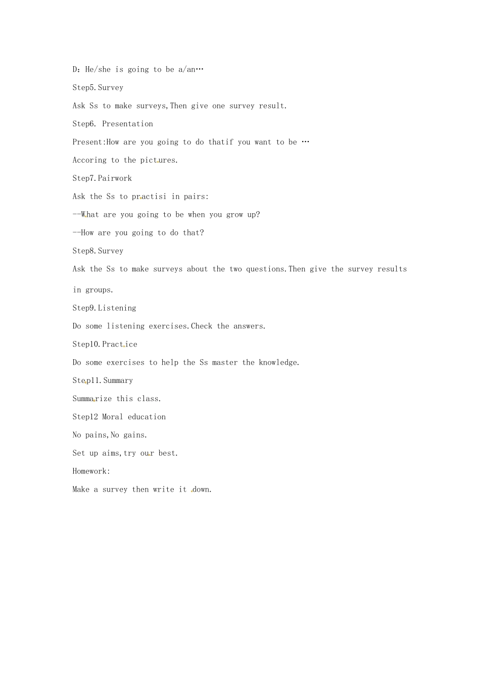 新疆乌鲁木齐县第一中学八年级英语《UNIT 10 I＇m going to be a basketball player》教案_第2页