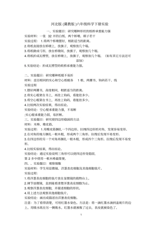 2013六年级科学下试验