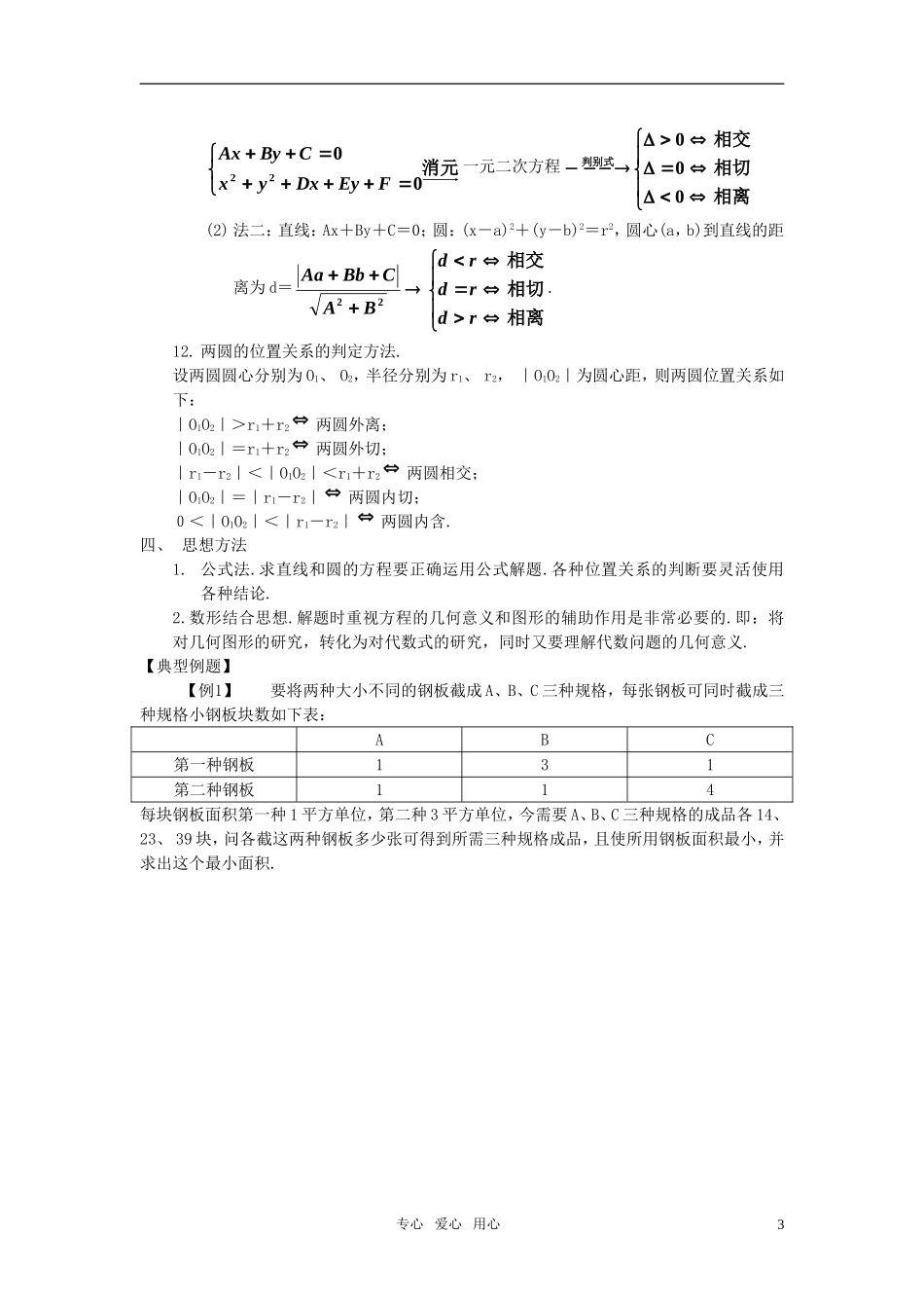高中数学 专题十 直线与圆教案 新人教A版必修2_第3页