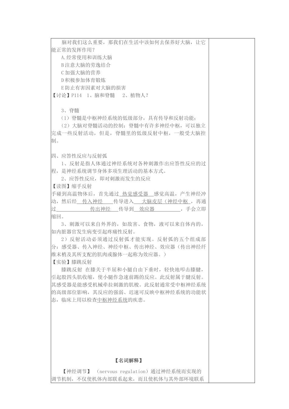 教案3.3.3 神经调节_第3页