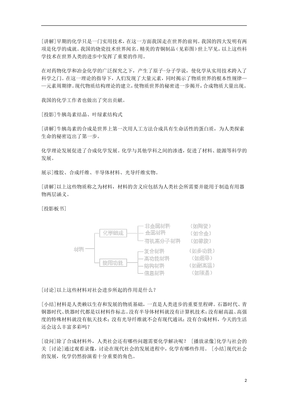 重庆市高一化学 绪言 化学--人类进步的关键学案 新人教版_第2页