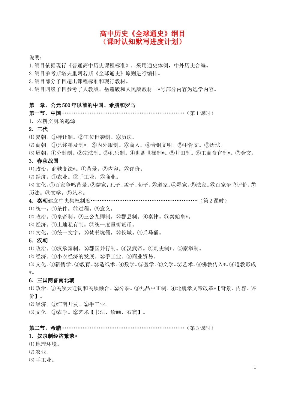 重庆市万州分水中学高三历史总复习 附录1教案 新人教版_第1页