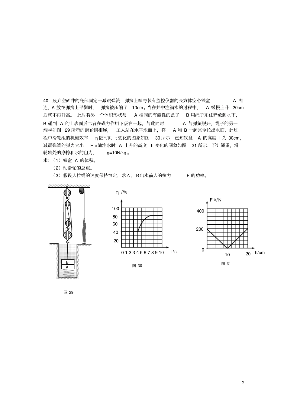2013年北京各区初三物理二模力学大题总结_含详细解析03版_第2页