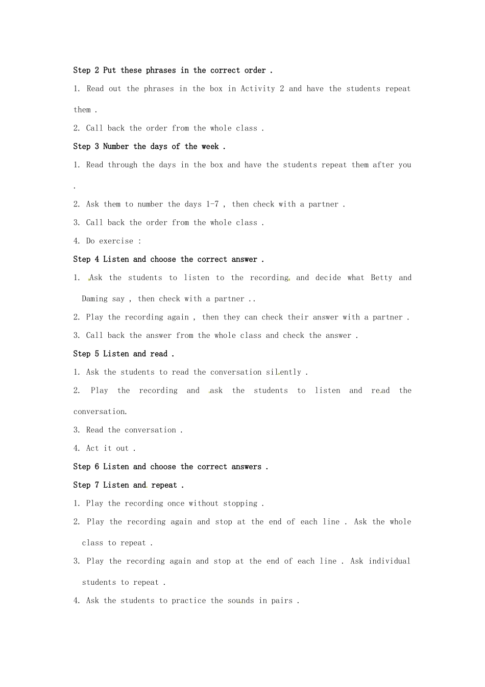 广西永福县实验中学七年级英语 Module 6《 Unit 1 Would you like to go to the cinema》教案 外研版_第2页