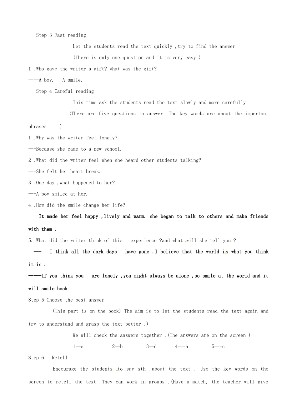 广西柳州市第十四中学八年级英语下册《Module 2 Unit 2 No one knew who I was》教案 外研版_第2页